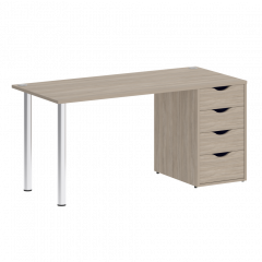 Home Office Стол письменный VR.SP-3-158.4 Дуб аттик/Хром опоры 1580*720*750