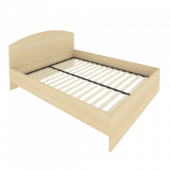 Light Кровать с ортопедическим основанием и изголовьем С-КИ-160 Акация 1650*2050*900