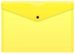 Конверт на кнопке Бюрократ Double Neon DNEPK803A4YEL A4 гориз. пластик 0.15мм желтый