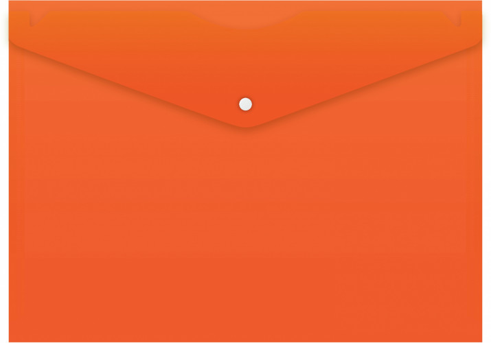 Конверт на кнопке Бюрократ -PK803ANOR A4 непрозрачный пластик 0.18мм оранжевый