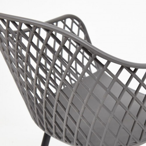 Кресло DIEGO (mod. 8003), металл/пластик, 55х60х82,5 см, серый/черный