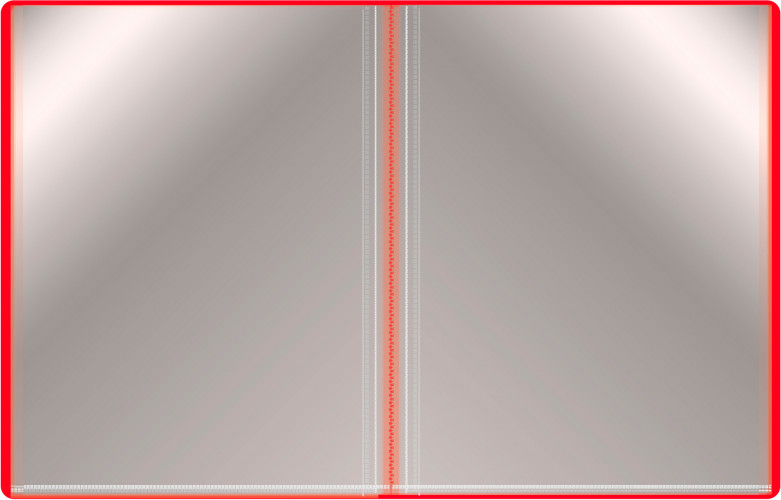 Папка с 80 прозр.вклад. Бюрократ -BPV80RED A4 пластик 0.8мм торц.карм с бум. встав красный