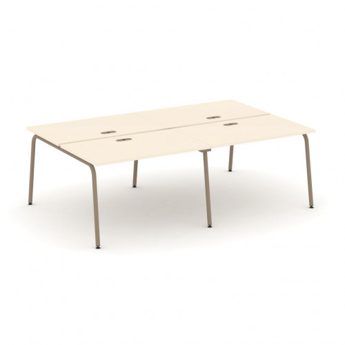 Estetica Рабочая станция на 4 места ES.D.RS-4.2-LK Сатин/Латте металл 2360*1500*750