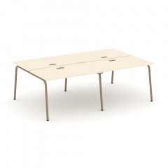 Estetica Рабочая станция на 4 места ES.D.RS-4.2-LK Сатин/Латте металл 2360*1500*750