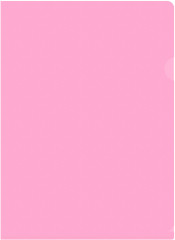 Папка-уголок Бюрократ Pastel -EPAST/PINK A4 пластик 0.18мм розовый