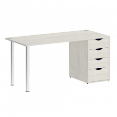 Home Office Стол письменный VR.SP-3-158.4 Дуб наварра/Хром опоры 1580*720*750