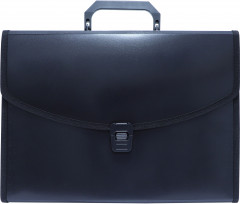 Портфель Бюрократ -BPP6LBLCK 6 отдел. A4 с окантовкой пластик 0.7мм черный