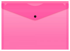 Конверт на кнопке Бюрократ Double Neon DNEPK803A4PINK A4 гориз. пластик 0.15мм розовый