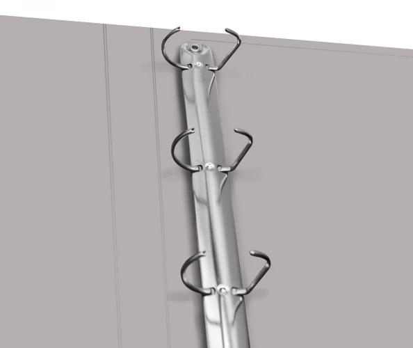 Папка на 4-х кольцах Бюрократ -0818/4RGREY A4 пластик 0.7мм кор.18мм внутр. с вставкой серый
