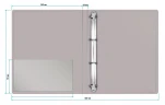 Папка на 4-х кольцах Бюрократ -0818/4RGREY A4 пластик 0.7мм кор.18мм внутр. с вставкой серый