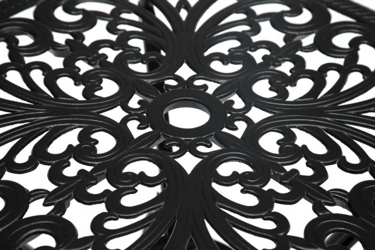 Комплект Secret De Maison Romance (стол +2 стула), алюминиевый сплав, D60/H67, 53х41х89см, черный