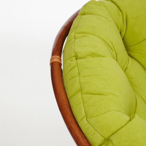 Кресло "PAPASAN" 23/01 W /с подушкой/, Pecan (орех), флок Олива, 23