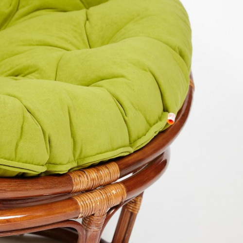 Кресло "PAPASAN" 23/01 W /с подушкой/, Pecan (орех), флок Олива, 23