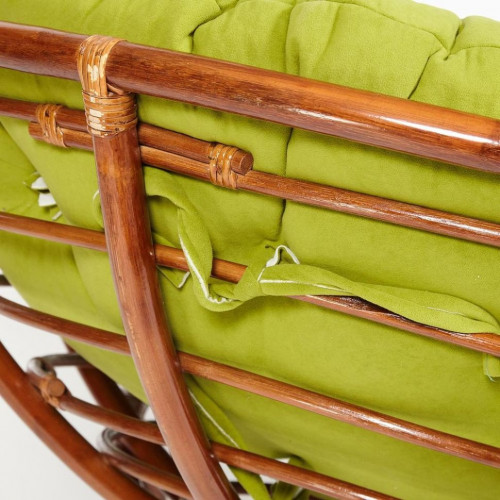 Кресло "PAPASAN" 23/01 W /с подушкой/, Pecan (орех), флок Олива, 23