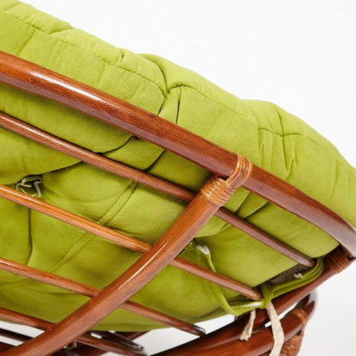 Кресло "PAPASAN" 23/01 W /с подушкой/, Pecan (орех), флок Олива, 23