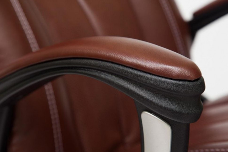 Кресло BOSS (хром), кож/зам, коричневый/коричневый перфорированный, 2 TONE/2 TONE /06