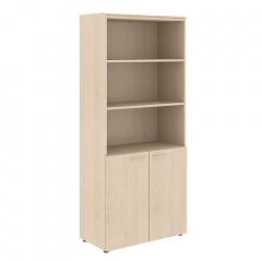 Шкаф с 1 комплектом глухих малых дверей и топом WHC 85.5 Бук Тиара 856х432х1949 WAVE