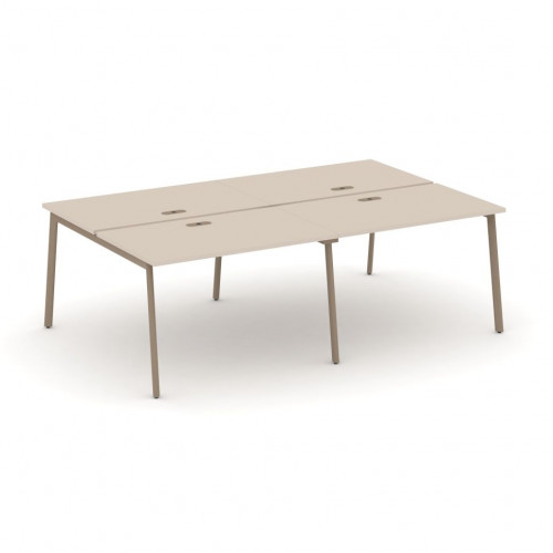 Estetica Рабочая станция на 4 места ES.D.RS-4.2-LP Капучино/Латте металл 2360*1500*750