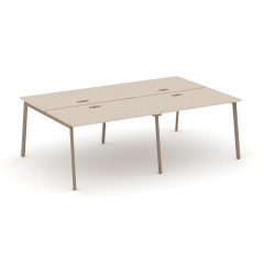 Estetica Рабочая станция на 4 места ES.D.RS-4.2-LP Капучино/Латте металл 2360*1500*750