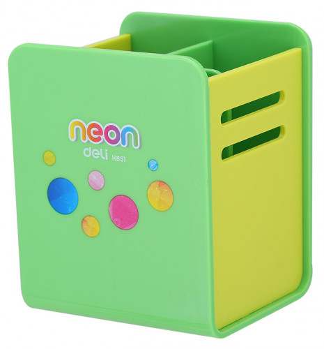 Подставка Deli EH85104 Neon для письменных принадлежностей 80x85x105мм ассорти пластик