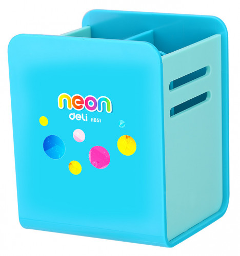 Подставка Deli EH85104 Neon для письменных принадлежностей 80x85x105мм ассорти пластик