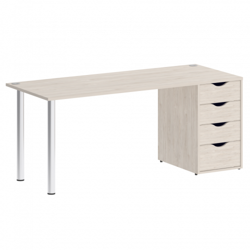 Home Office Стол письменный VR.SP-3-178.4 Денвер светлый/Хром опоры 1780*720*750