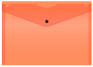 Конверт на кнопке Бюрократ Double Neon DNEPK803A4OR A4 гориз. пластик 0.15мм оранжевый
