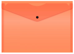 Конверт на кнопке Бюрократ Double Neon DNEPK803A4OR A4 гориз. пластик 0.15мм оранжевый