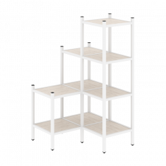 Loft Угловой внутренний стеллаж наборный VR.L-36 Денвер светлый/Белый металл 862*862*1458