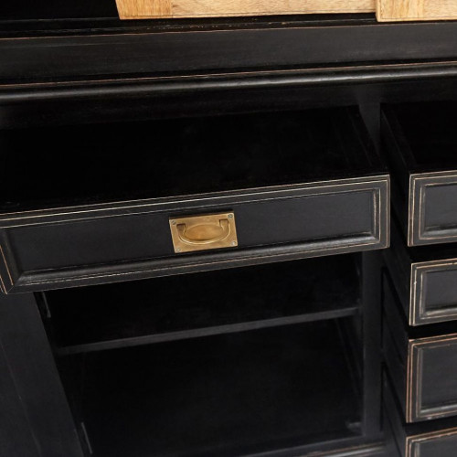 Буфет Secret de Maison BLACK LABEL (mod. WA-0021), дерево акация, манго, мдф, 166x48x230 см, черный/натуральный