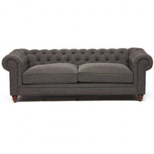 Диван Secret De Maison Chesterfield (mod. 5137-60), дерево береза, ткань: хлопок, 240*96*76см, серый / AJ808-12