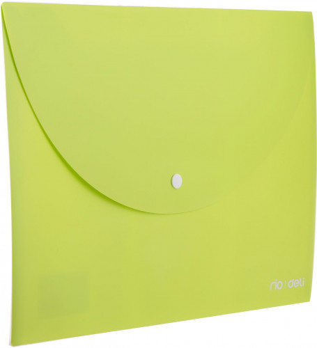 Конверт на кнопке Deli E38131 A4 гориз. расшир. полипропилен 0.18мм ассорти