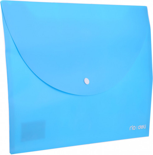 Конверт на кнопке Deli E38131 A4 гориз. расшир. полипропилен 0.18мм ассорти