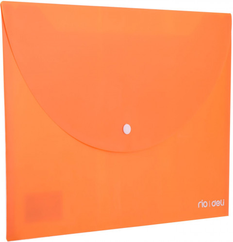 Конверт на кнопке Deli E38131 A4 гориз. расшир. полипропилен 0.18мм ассорти