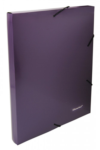 Папка на резинке Silwerhof Perlen 311918-73 A4 песок полипропилен 0.6мм сиреневый металлик