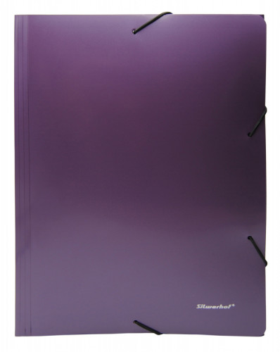 Папка на резинке Silwerhof Perlen 311918-73 A4 песок полипропилен 0.6мм сиреневый металлик