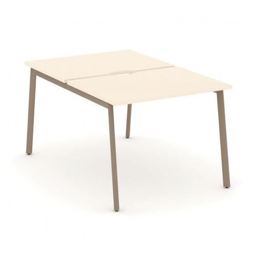 Estetica Рабочая станция на 2 места ES.D.RS-2.1-VP Сатин/Латте металл 980*1500*750
