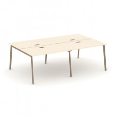 Estetica Рабочая станция на 4 места ES.D.RS-4.2-LP Сатин/Латте металл 2360*1500*750