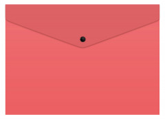 Конверт на кнопке Бюрократ -PK803TPINK A4 гориз. пластик 0.15мм коралловый