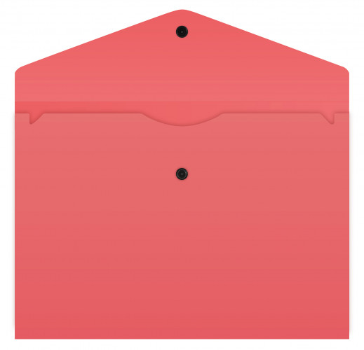 Конверт на кнопке Бюрократ -PK803TPINK A4 гориз. пластик 0.15мм коралловый