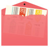 Конверт на кнопке Бюрократ -PK803TPINK A4 гориз. пластик 0.15мм коралловый