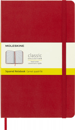 Блокнот Moleskine CLASSIC QP061R Large 130х210мм 240стр. клетка твердая обложка красный