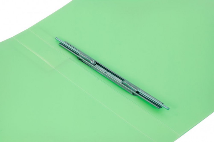 Папка метал.пруж.скоросш. Бюрократ Gems GEM07PGRN A4 пластик 0.7мм торц.карм с бум. встав зеленый турмалин