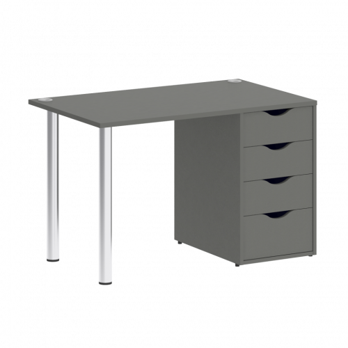 Home Office Стол письменный VR.SP-3-118.4 Металлик/Хром опоры 1180*720*750