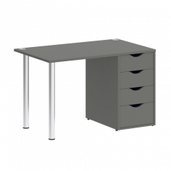 Home Office Стол письменный VR.SP-3-118.4 Металлик/Хром опоры 1180*720*750