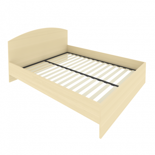 Light Кровать с ортопедическим основанием и изголовьем С-КИ-160 Клён 1650*2050*900