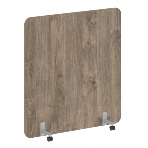 R-line Перегородка на металлических опорах, на роликах DP.R-140-150 Тиквуд тёмный/Серый металл 1400*18*1500