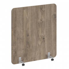 R-line Перегородка на металлических опорах, на роликах DP.R-140-150 Тиквуд тёмный/Серый металл 1400*18*1500