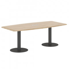Конференц стол WCST 2211 Бук Тиара/Антрацит 2200х1100х754 WAVE