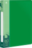 Папка с 60 прозр.вклад. Бюрократ -BPV60GRN A4 пластик 0.7мм торц.карм с бум. встав зеленый
